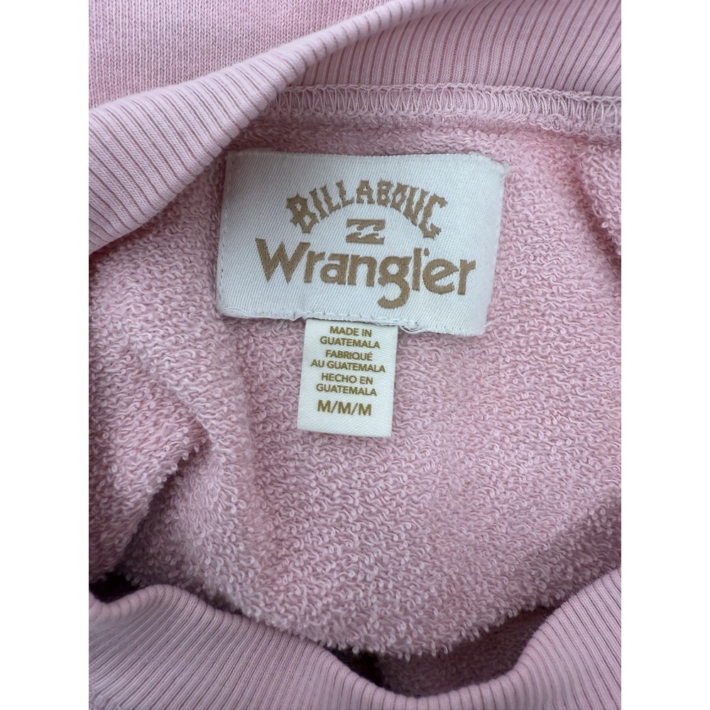 Y2K Billabong x Wrangler Pink Sunset Graphic Crop Top Sweatshirt‎ Medium #51 - Picture 5 of 6